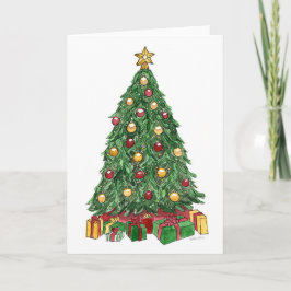 Kerstboom Feestdagen Kaart