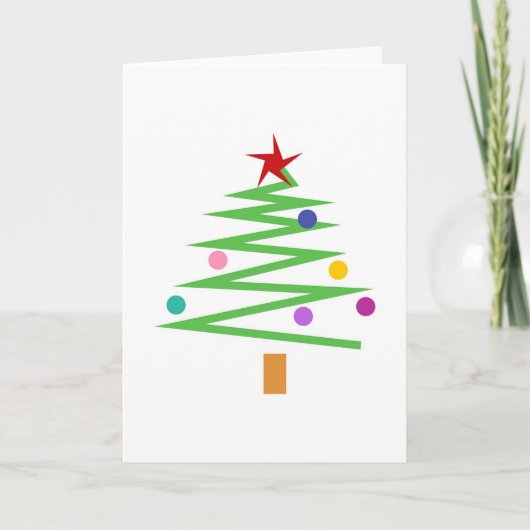 kerstboom feestdagen kaart (Voorkant)
