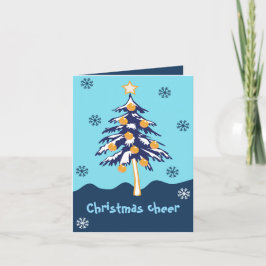 kerstboom feestdagen kaart