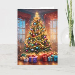 Kerstboom  feestdagen kaart