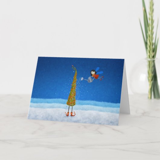 Kerstboom Feestdagen Kaart (Voorkant)
