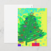 kerstboom feestdagenkaart (Voorkant / Achterkant)