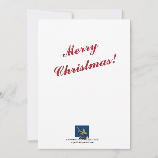 Kerstboom Feestdagenkaart (Achterkant)