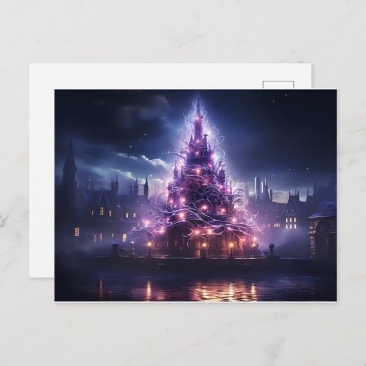 kerstboom feestdagenkaart (Voorkant / Achterkant)