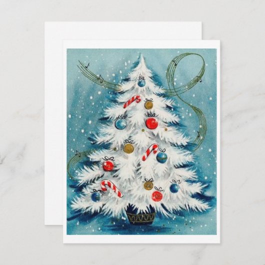  kerstboom feestdagenkaart (Voorkant / Achterkant)