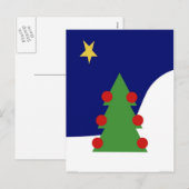 kerstboom feestdagenkaart (Voorkant / Achterkant)