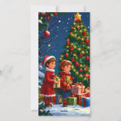 kerstboom feestdagenkaart (Achterkant)