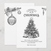 kerstboom feestdagenkaart (Voorkant / Achterkant)