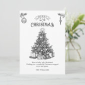 kerstboom feestdagenkaart (Staand voorkant)