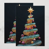 Kerstboom Feestdagenkaart (Voorkant / Achterkant)
