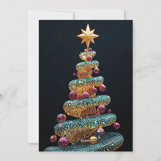 kerstboom feestdagenkaart (Achterkant)