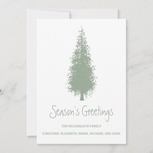 Kerstboom Feestdagenkaart (Voorkant)