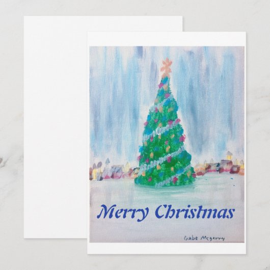 kerstboom! feestdagenkaart (Voorkant / Achterkant)