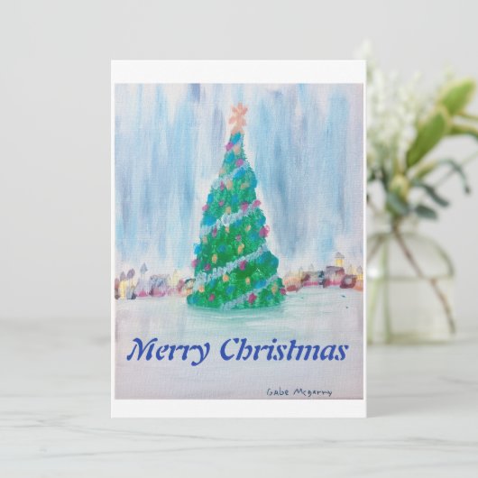 kerstboom! feestdagenkaart (Staand voorkant)