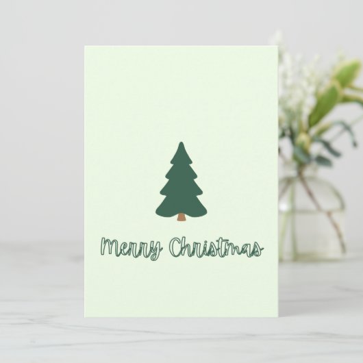 Kerstboom Feestdagenkaart (Staand voorkant)