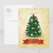 kerstboom feestdagenkaart (Voorkant / Achterkant)