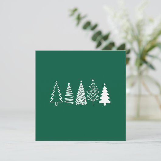 Kerstboom feestdagenkaart (Staand voorkant)
