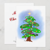 Kerstboom Feestdagenkaart (Voorkant / Achterkant)