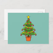 kerstboom feestdagenkaart (Voorkant / Achterkant)