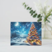 Kerstboom Feestdagenkaart (Staand voorkant)