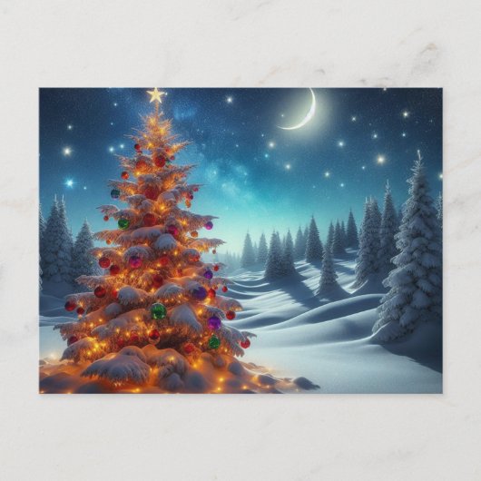 Kerstboom Feestdagenkaart (Voorkant)