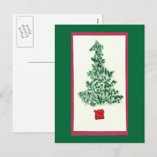 Kerstboom Feestdagenkaart (Voorkant / Achterkant)