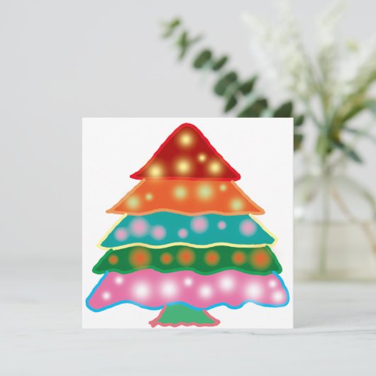 kerstboom feestdagenkaart (Staand voorkant)