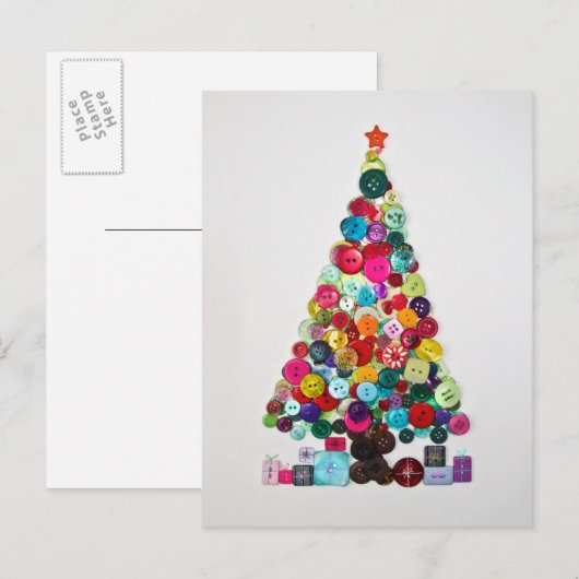 Kerstboom Feestdagenkaart (Voorkant / Achterkant)