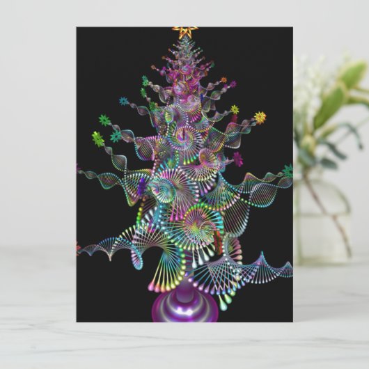 kerstboom feestdagenkaart (Staand voorkant)