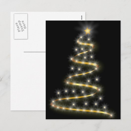 kerstboom feestdagenkaart (Voorkant / Achterkant)