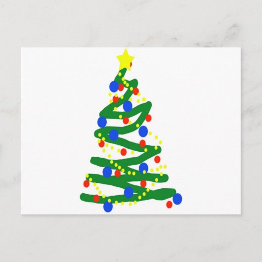 Kerstboom Feestdagenkaart (Voorkant)