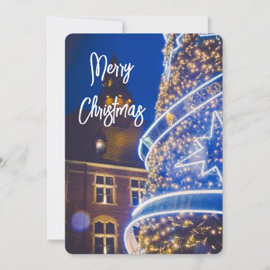 kerstboom feestdagenkaart (Voorkant)