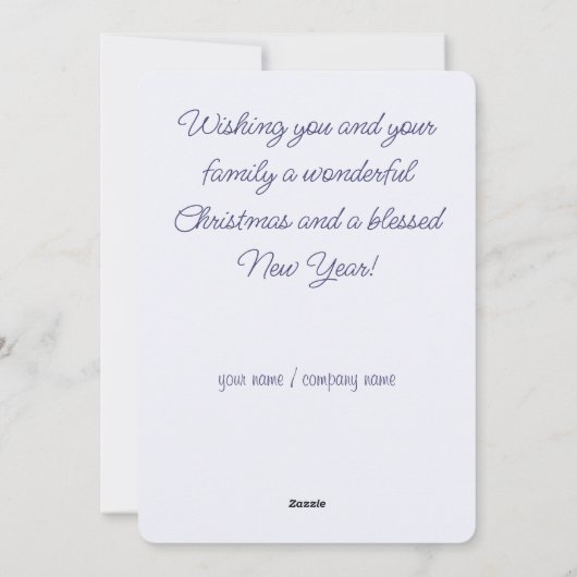 kerstboom feestdagenkaart (Achterkant)