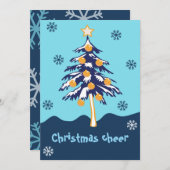 kerstboom feestdagenkaart (Voorkant / Achterkant)