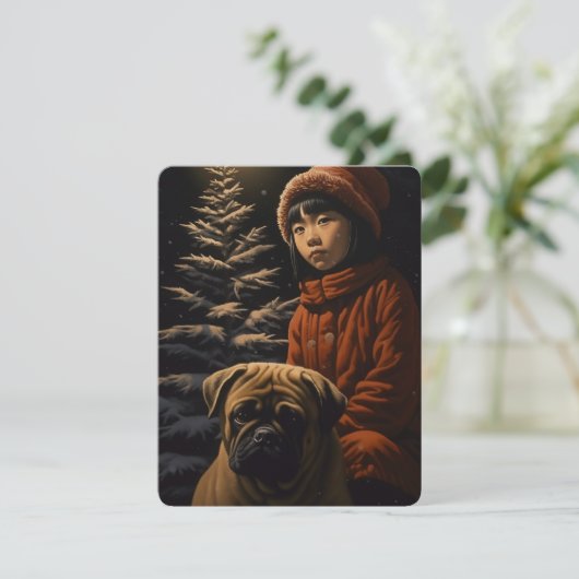 kerstboom feestdagenkaart (Staand voorkant)