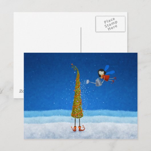 Kerstboom Feestdagenkaart (Voorkant / Achterkant)