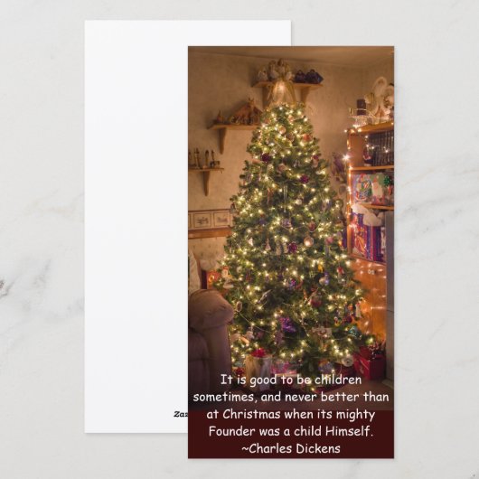 kerstboom feestdagenkaart (Voorkant / Achterkant)