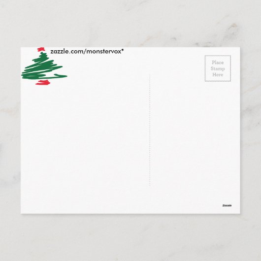 kerstboom feestdagenkaart (Achterkant)