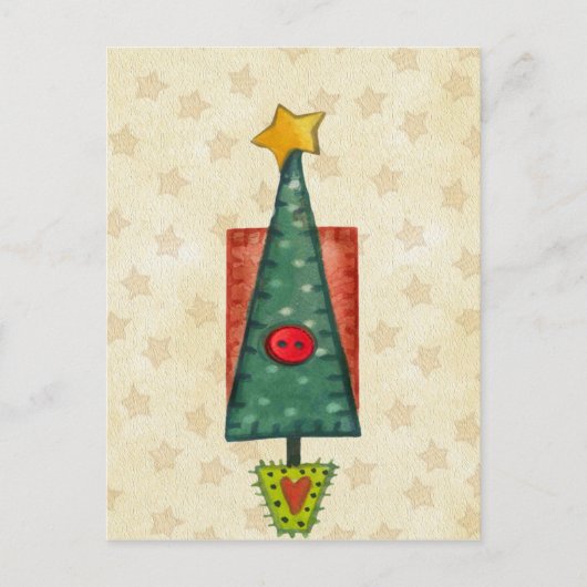 kerstboom feestdagenkaart (Voorkant)