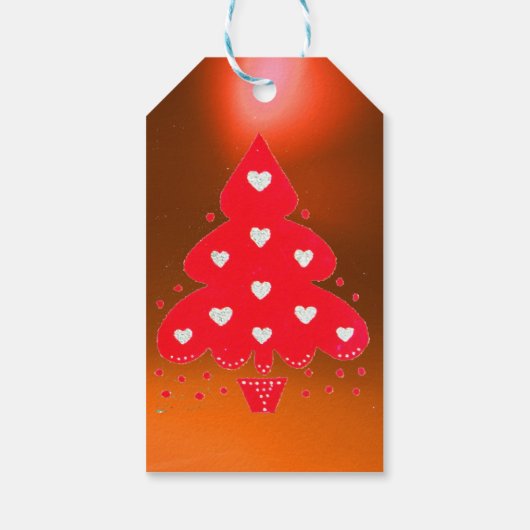 KERSTBOOM FEESTDAGPARTIJ ORANJE CADEAULABEL (Achterkant)