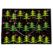 Kerstboom feestelijk groot cadeauzakje (Voorkant)