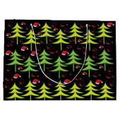 Kerstboom feestelijk groot cadeauzakje (Achterkant)