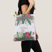 Kerstboom Feestelijke Kerstcadeau Ontwerp Tote Bag (Dichtbij)