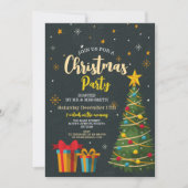 Kerstboom Feestelijke Party Tree Cadeaus Kaart (Voorkant)