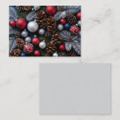 Kerstboom Feestelijke Sneeuw Seizoen Kaarsen Visitekaartje (Voorkant / Achterkant)