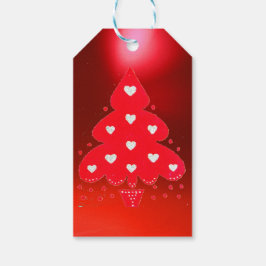 KERSTBOOM FEESTJE MET ROOD KERSTBOOM CADEAULABEL