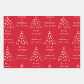 kerstboom Feliz Navidad y Prospero Año Nuevo Inpakpapier Vel (Voorkant)