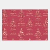 kerstboom Feliz Navidad y Prospero Año Nuevo Inpakpapier Vel (Voorkant 2)