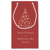 kerstboom Feliz Navidad y Prospero Año Nuevo Klein Cadeauzakje (Achterkant)