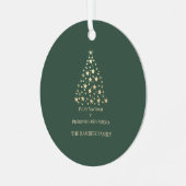 kerstboom Feliz Navidad y Prospero Año Nuevo Metalen Ornament (Voorkant links)